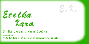 etelka kara business card